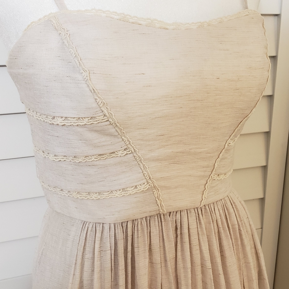 Jessica Simpson Nude Mini Dress With Straps Size 4 - Picture 3 of 16